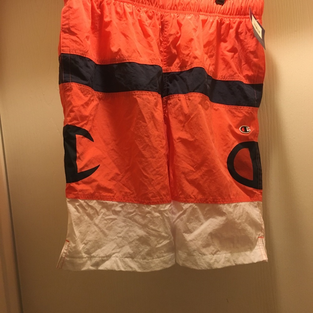 NWT Men’s Champion  swim trunks groovy papaya